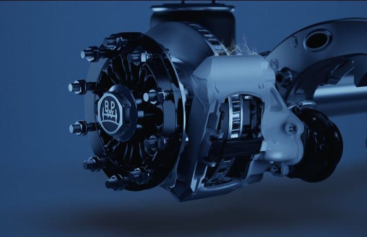 Nahaufnahme des Fahrwerk iC Plus, gerendert von reaze.