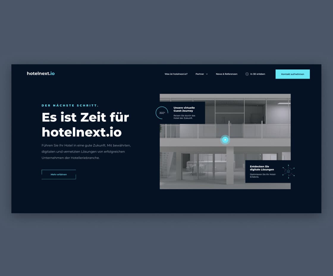 Mockup für ein Projekt für den Kunden hotelnett.
