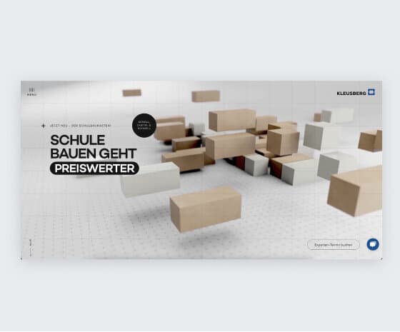 Bild von Schulbaukasten-Website: Modulare Schulgebäude – Preiswerter Bau mit Kleusberg.